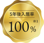 5年後入居率100%