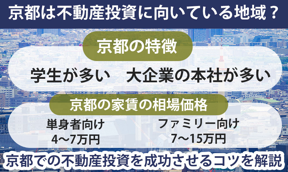 京都は不動産投資に向いている地域？その理由と不動産投資の際に知っておきたいこと